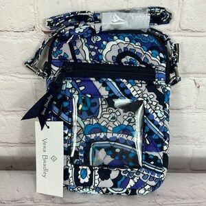 Vera Bradley Petite Travel Crossbody Deep Night Paisley